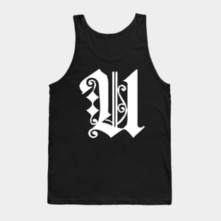 Silver Letter U Tank Top